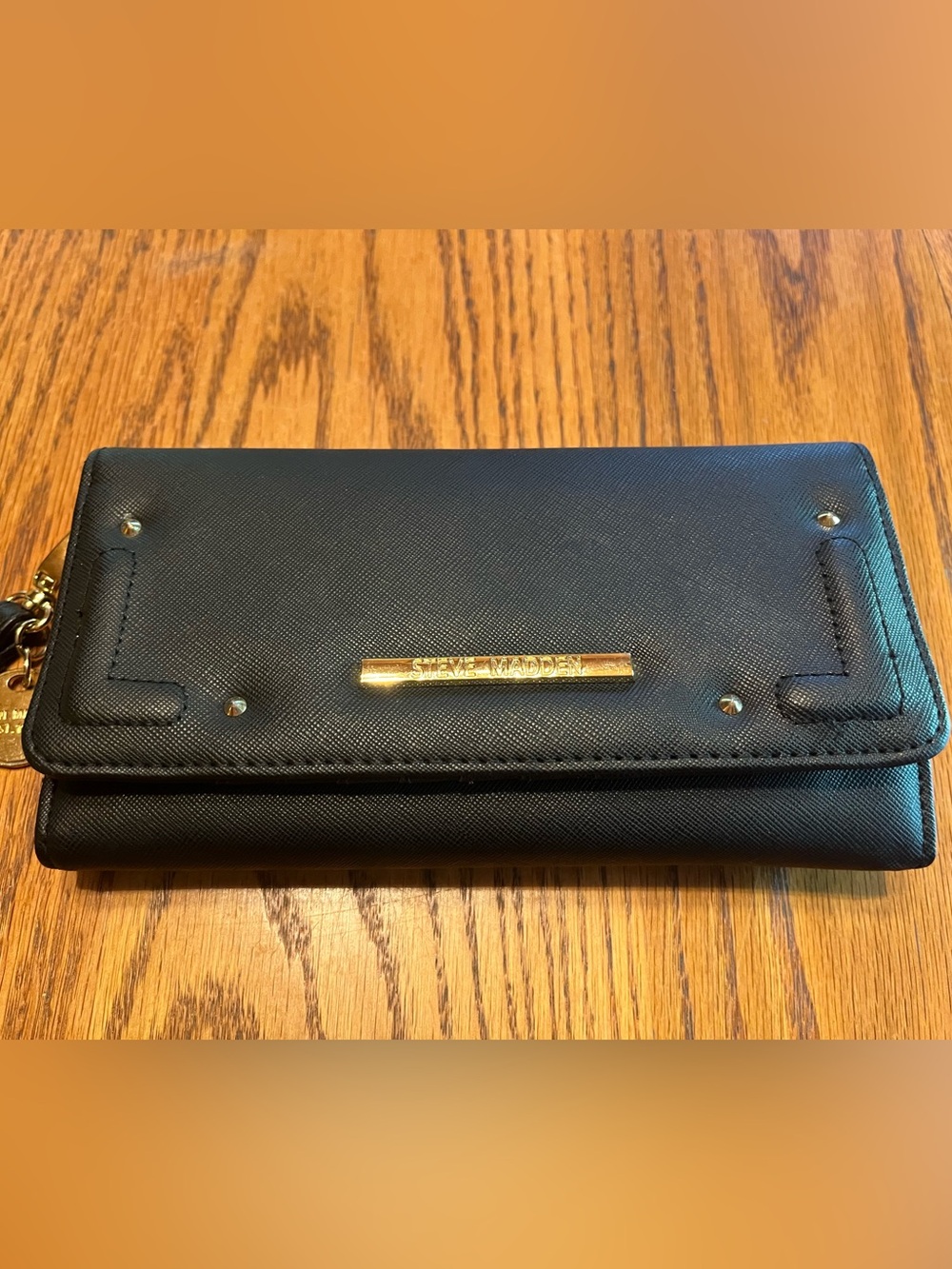 Steve Madden Wristlet/Clutch Wallet with Gold Hardware